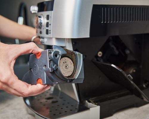 Nettoyage groupe café, machine à café en grain automatique